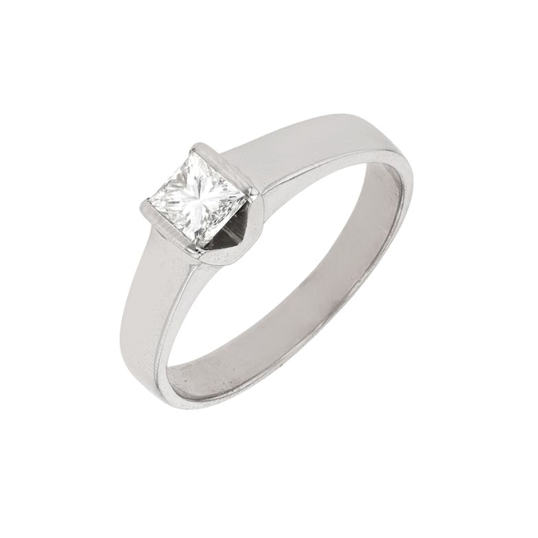 Solitaire diamant 0.24 carat or blanc 3.66g Comme neuf -  reconditionné disponible sur Gemme Les Bijoux